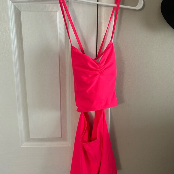 shein hot pink bathing suit